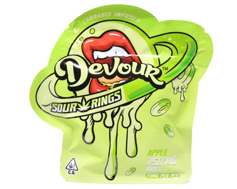 Devour Edibles (750mg) Sour Rings – Apple