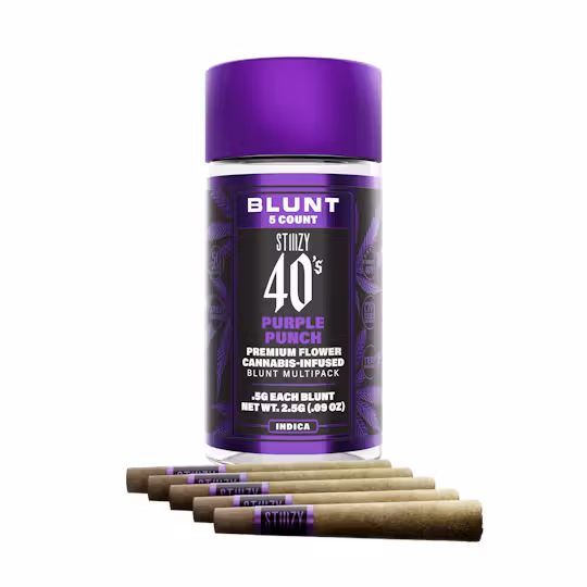 Stiiizy .5G 40’s Infused Mini Blunts 5 Pack (2.5g) – Purple Punch